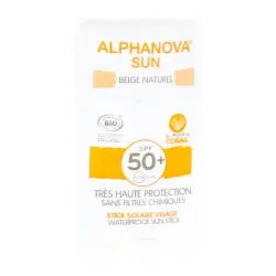 ALPHANOVA Organic Sun - Stick solaire visage beige bio SPF50+