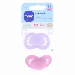 MAM Sucettes Original silicone 6+ mois rose / violet