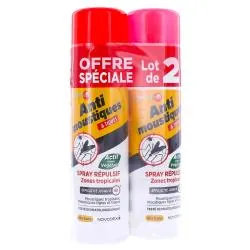 NOVODEX Spray Répulsif Moustique et Tiques Zones Tropicales 2x100ml