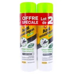 NOVODEX Spray Anti-Moustiques et Tiques Zone tempérée 2x100ml