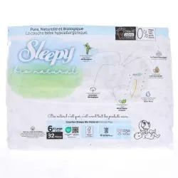 SLEEPY Couches Bio Natural taille 6 (15 à 25kg) x32