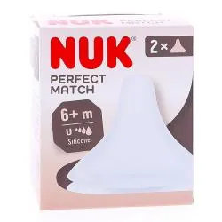 NUK Perfect Match - Tètines en silicone souple taille universelle