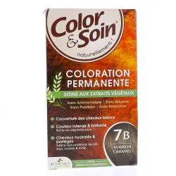 COLOR & SOIN Coloration permanente 7B marron caramel 135ml