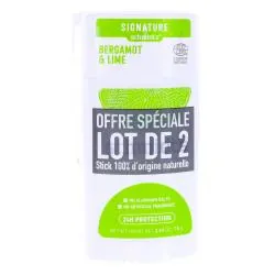 SCHMIDT'S Signature - Déodorant Bergamote et Citron Vert Stick 2x75g