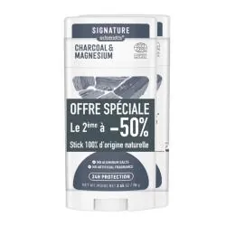 SCHMIDT'S Signature - Déodorant Charbon et Magnésium Stick 2x75g