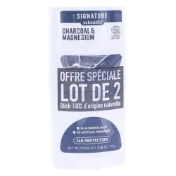 SCHMIDT'S Signature - Déodorant Charbon et Magnésium Stick 2x75g