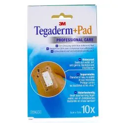 TEGADERM +Pad Professional care - Pansement transparent avec compresse 10 pansements 5cm x 7cm