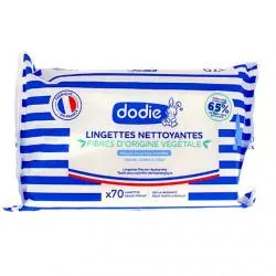 DODIE Lingettes nettoyantes en fibres biodégradables 70 lingettes