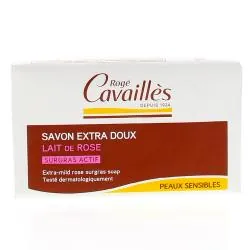 CAVAILLÈS Savon surgras lait de rose pain de 150 gr