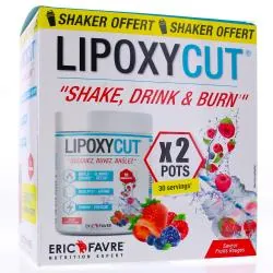 ERIC FAVRE Lipoxycut Shake drink & burn saveur fruits rouges 2 pots de 120g