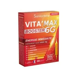 SANTAROME Vita'Max - Booster 6G Anti Fatigue Fortement Dosé x20 Ampoules