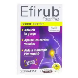 3C PHARMA Efirub - Gorge irritée x30 Pastilles