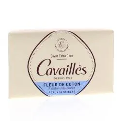 CAVAILLÈS Savon surgras extra doux fleur de coton pain de 150g
