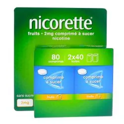 NICORETTE 2mg Fruits x80 comprimés à sucer