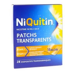 NIQUITIN Patchs transparents 14 mg/24h boite de 28