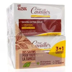 CAVAILLÈS Savon pain surgras extra-doux lot de 3 pains de 250g