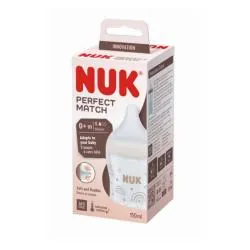 NUK Perfect Match - Biberon +0mois blanc 150ml