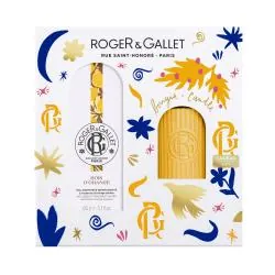 ROGER & GALLET Coffret Bois d'orange eau parfumée 100ml + bougie offerte