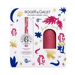 ROGER & GALLET Coffret Gingembre rouge eau parfumée 100ml + bougie offerte