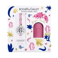 ROGER & GALLET Coffret Rose eau parfumée 100ml + bougie offerte