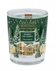 COLLINES DE PROVENCE Bougie Parfumée Spéciale Noël parfum Forêt de Sapin 75g