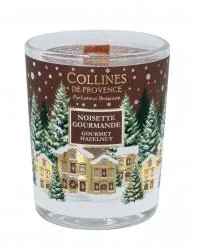 COLLINES DE PROVENCE Bougie Parfumée Spéciale Noël parfum Noisette Gourmande 75g