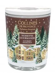 COLLINES DE PROVENCE Bougie Parfumée Spéciale Noël parfum Noisette Gourmande 180g