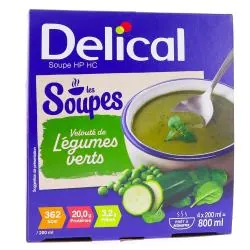 DELICAL Soupe HP/HC Velouté de légumes verts 4x200ml