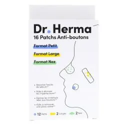 DR. HERMA Patch Anti-Boutons 3formats x16 patchs