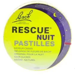 FLEURS DE BACH Rescue Nuit - Pastilles Saveur Cassis Sans Sucres 50g