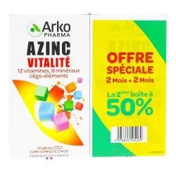 ARKOPHARMA Azinc Vitalité Vitamines & Minéraux lot de 2 x 120 gélules