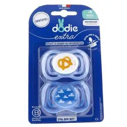 DODIE Extra - Sucette Anatomique Nature bleu duo +6 mois