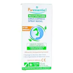 PURESSENTIEL Respiratoire sinus express spray nasal 15 ml