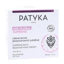 PATYKA Age Global Supreme - Crème riche redensifiante bio peaux sèches 50ml