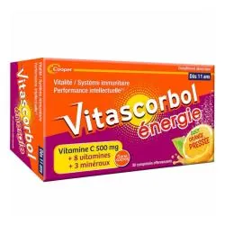 VITASCORBOL Energie Goût Orange pressée x30 comprimés effervescents