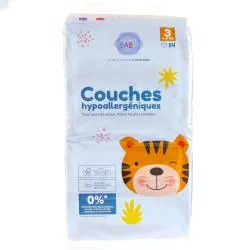 PHARMABABY Couches hypoallergéniques t3 x54 couches