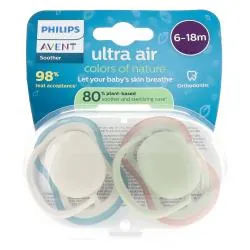 AVENT Ultra Air - Sucettes 6-18 mois neutre