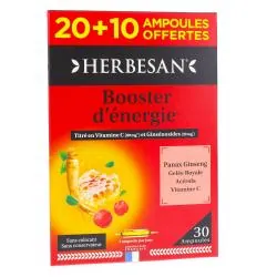 HERBESAN Booster d'énergie 30 ampoules