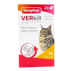BEAPHAR Verkill - Vermifuge Chats +2kg x2 comprimés