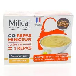 MILICAL Go repas minceur crème vanille caramel coupelle 210g