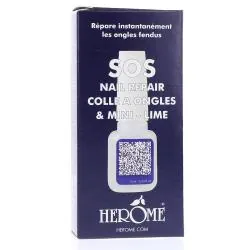 HEROME SOS Nail Repair Colle à Ongles 10ml et Mini Lime