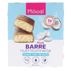 MILICAL Barre hypocalorique coco x6