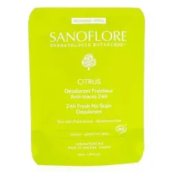 SANOFLORE Déodorant Fraicheur Bio Anti-traces 24h Citrus eco recharge 50ml