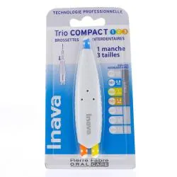 INAVA Trio compact - Brossette interdentaires ISO 1.2.3 1 manche + 3 brosettes