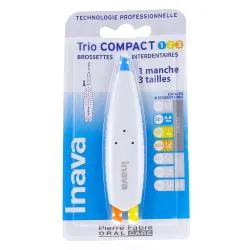 INAVA Trio compact - Brossette interdentaires ISO 1.2.3 1 manche + 3 brosettes