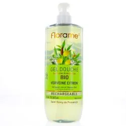 FLORAME Gel douche aux huiles essentielles bio verveine citron 750ml