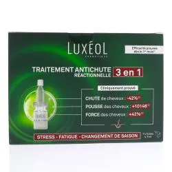 LUXÉOL Coffret Traitement Antichute Réactionnelle 3 en 1 x14 fioles de 7 mL