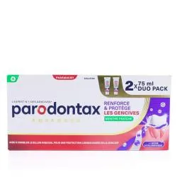 PARODONTAX Dentifrice Renforce et Protège les Gencives à l'Acide Hyaluronique lot 2 x 75ml