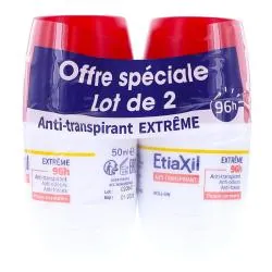 ETIAXIL Anti-transpirant Extrême 96h roll-on lot de 2x 50ml