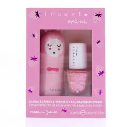INUWET Coffret Baume à lèvres Fraise et Vernis à l'eau Fraise